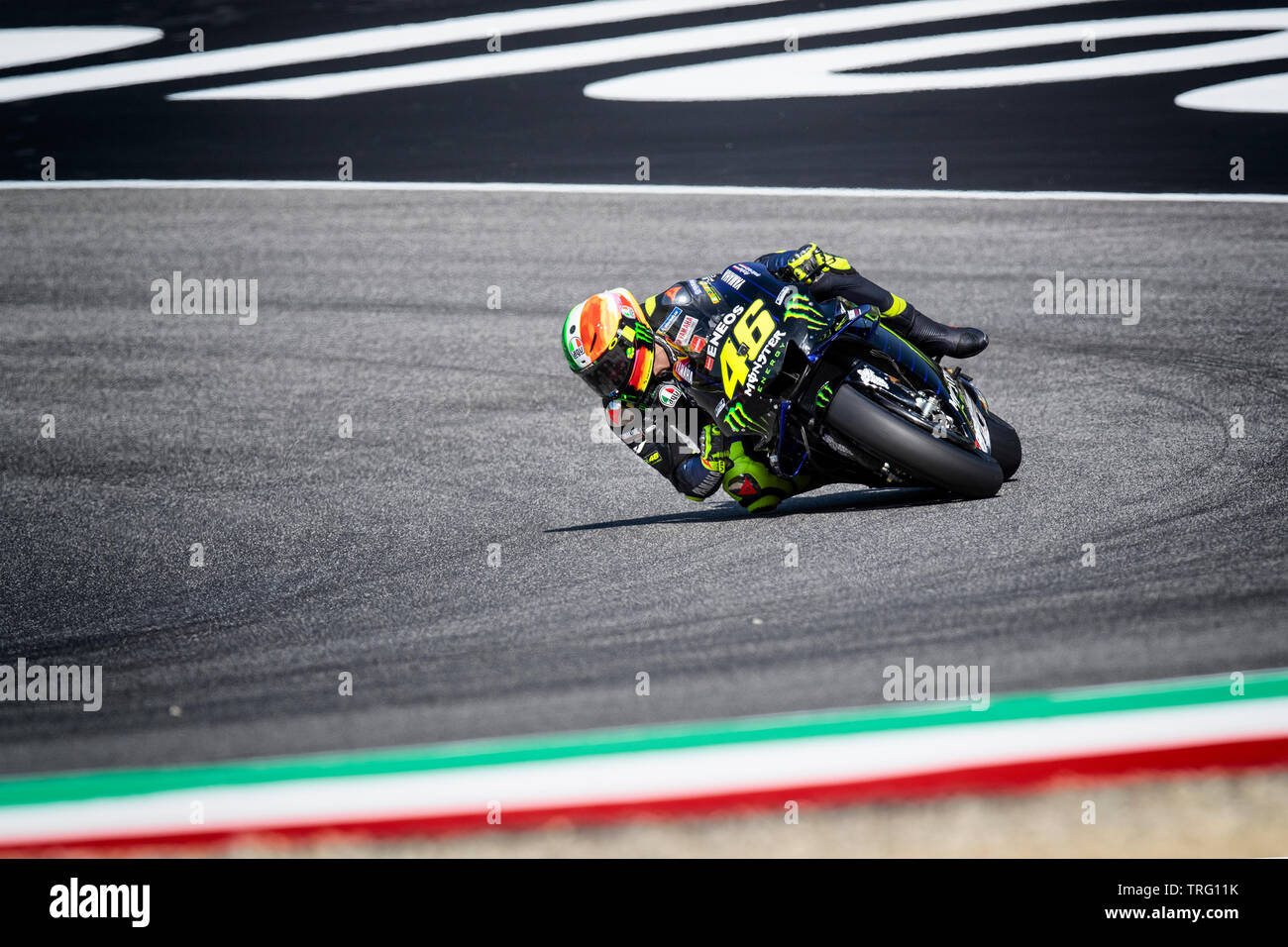 Valentino Rossi VR46 Yamaha Monster Italian MotoGP 2019 at Mugello Circuit  Scarperia Italy 02/06/2019 Stock Photo - Alamy