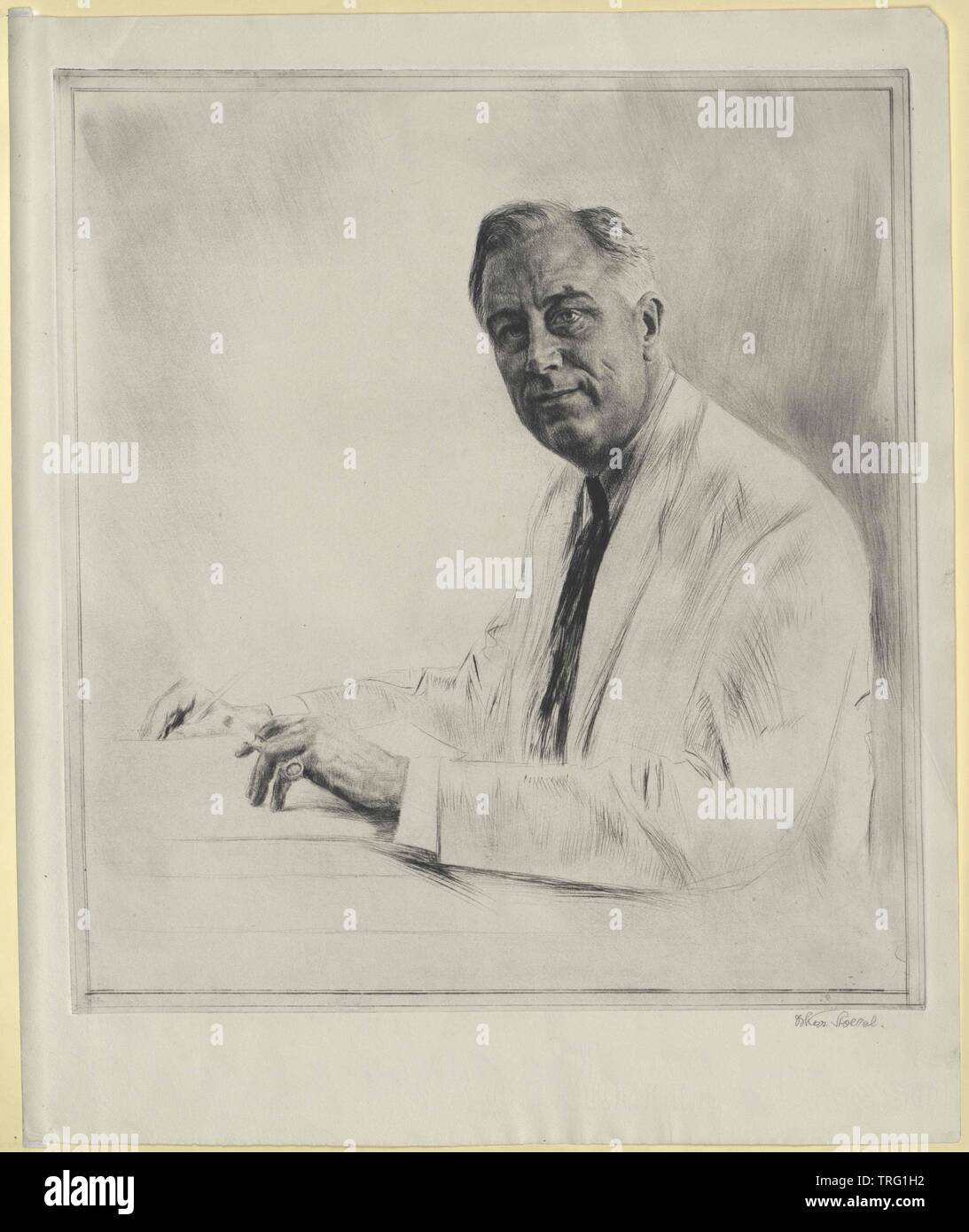 Roosevelt, Franklin Delano, Additional-Rights-Clearance-Info-Not-Available Stock Photo