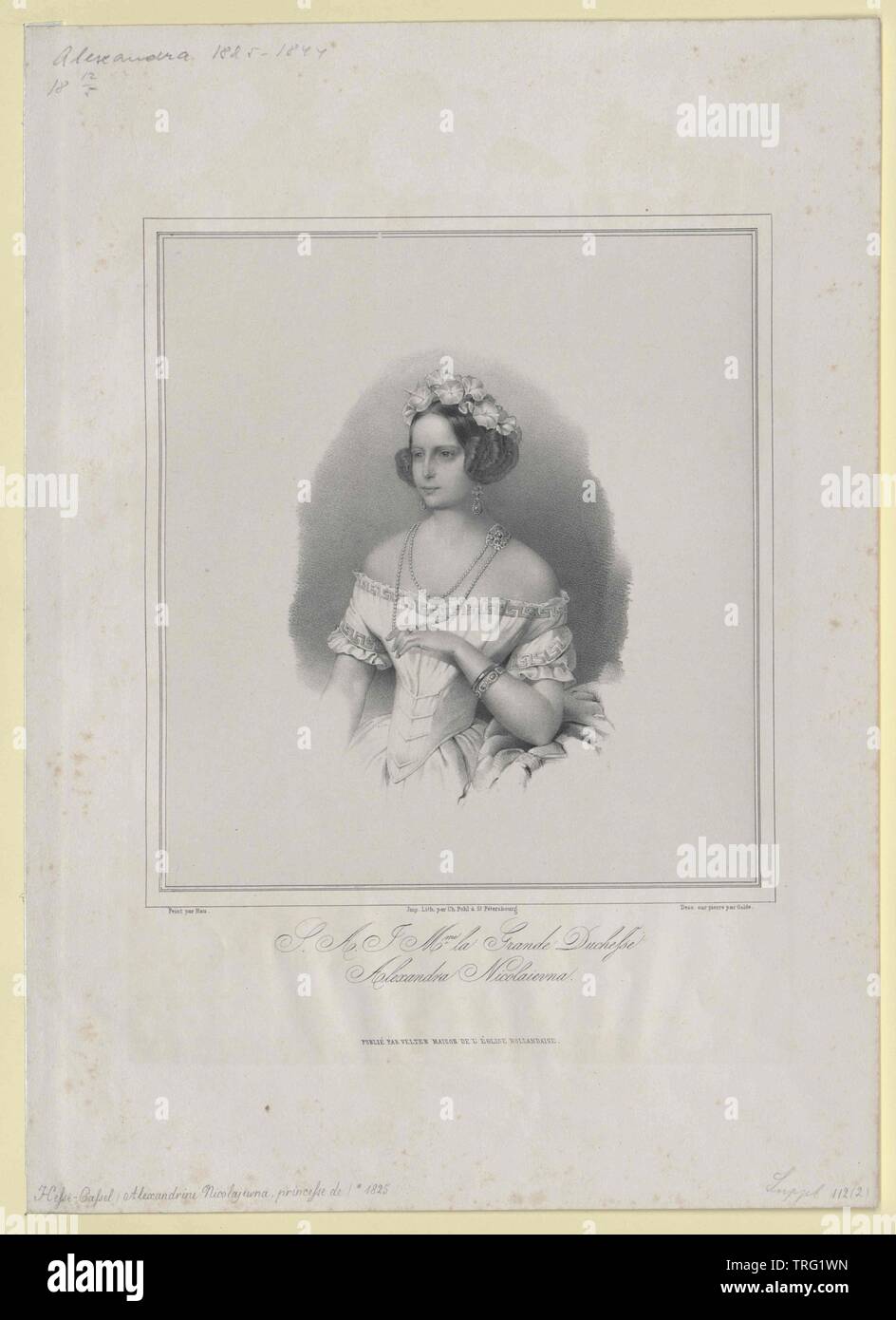 Alexandra, Grand Duchess of Russia, Additional-Rights-Clearance-Info-Not-Available Stock Photo