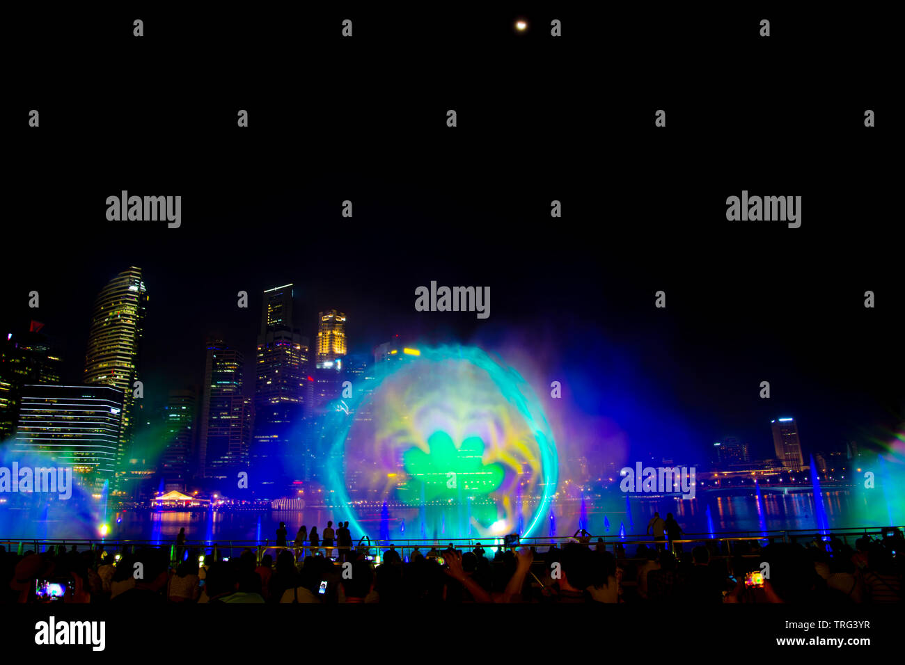 Public Light Show Singapore Stock Photo Alamy