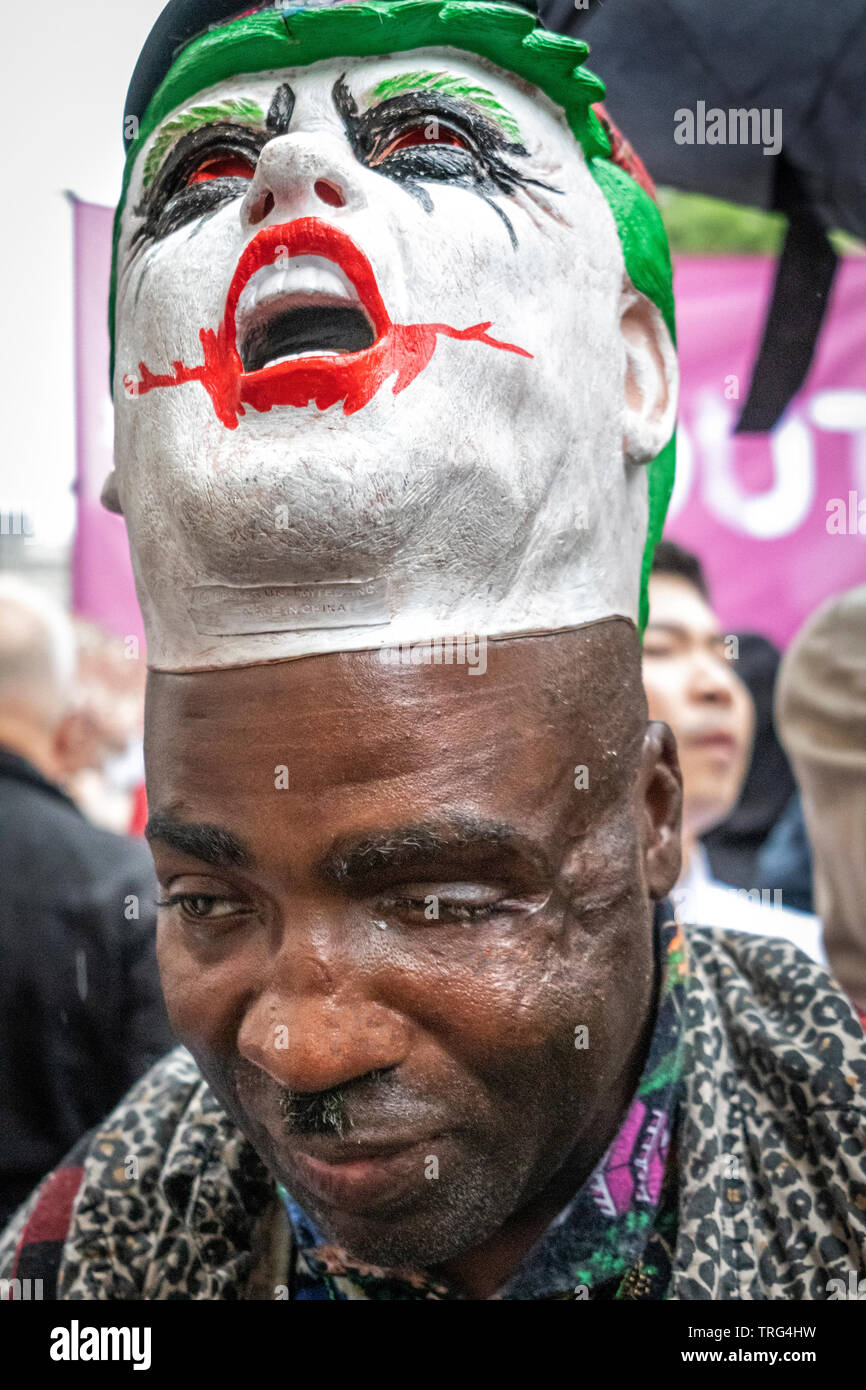 London, UK. 4th June, 2019. Thousands protest in Central London against US President Donald Trumps State visit to the UK Stock Photo