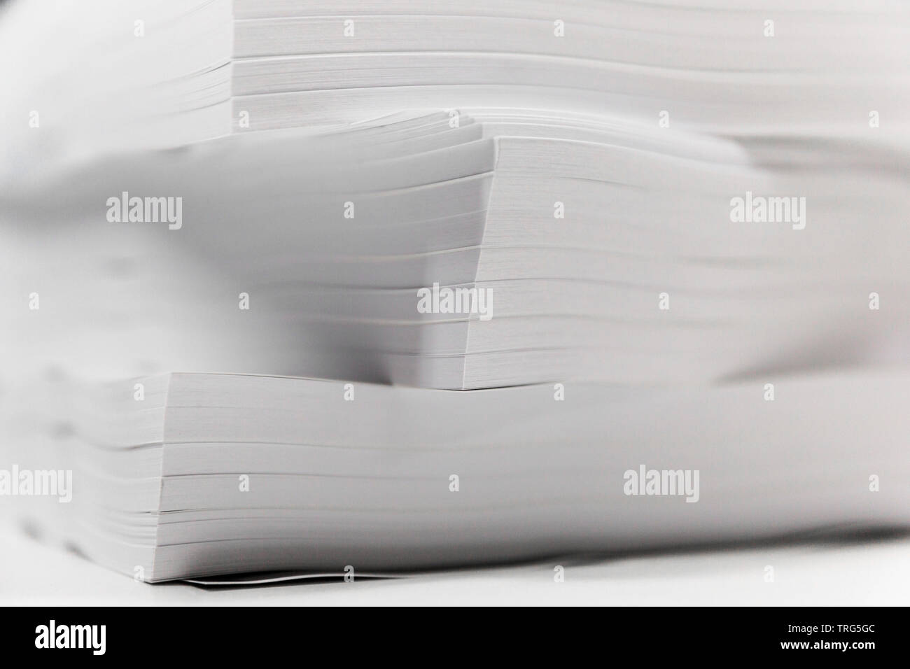 Stack of A4 sheet paper neatly organised into sections Stock Photo Alamy