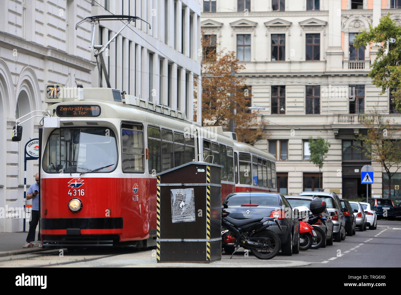 Tramway. Vienne. Autriche. Stock Photo
