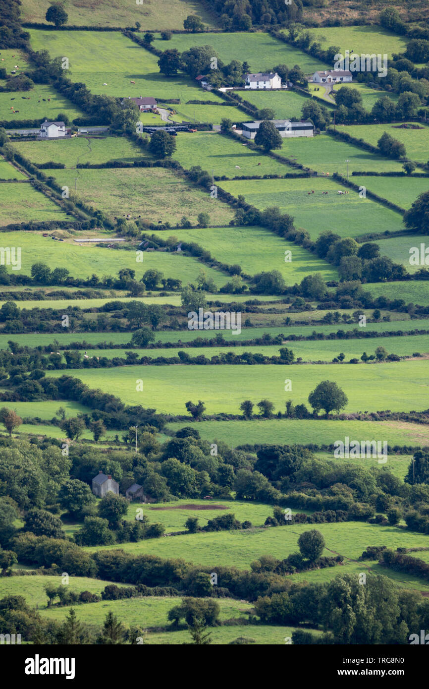 The border country from Slieve Gullion, Co Armagh, Northern Ireland Stock Photo