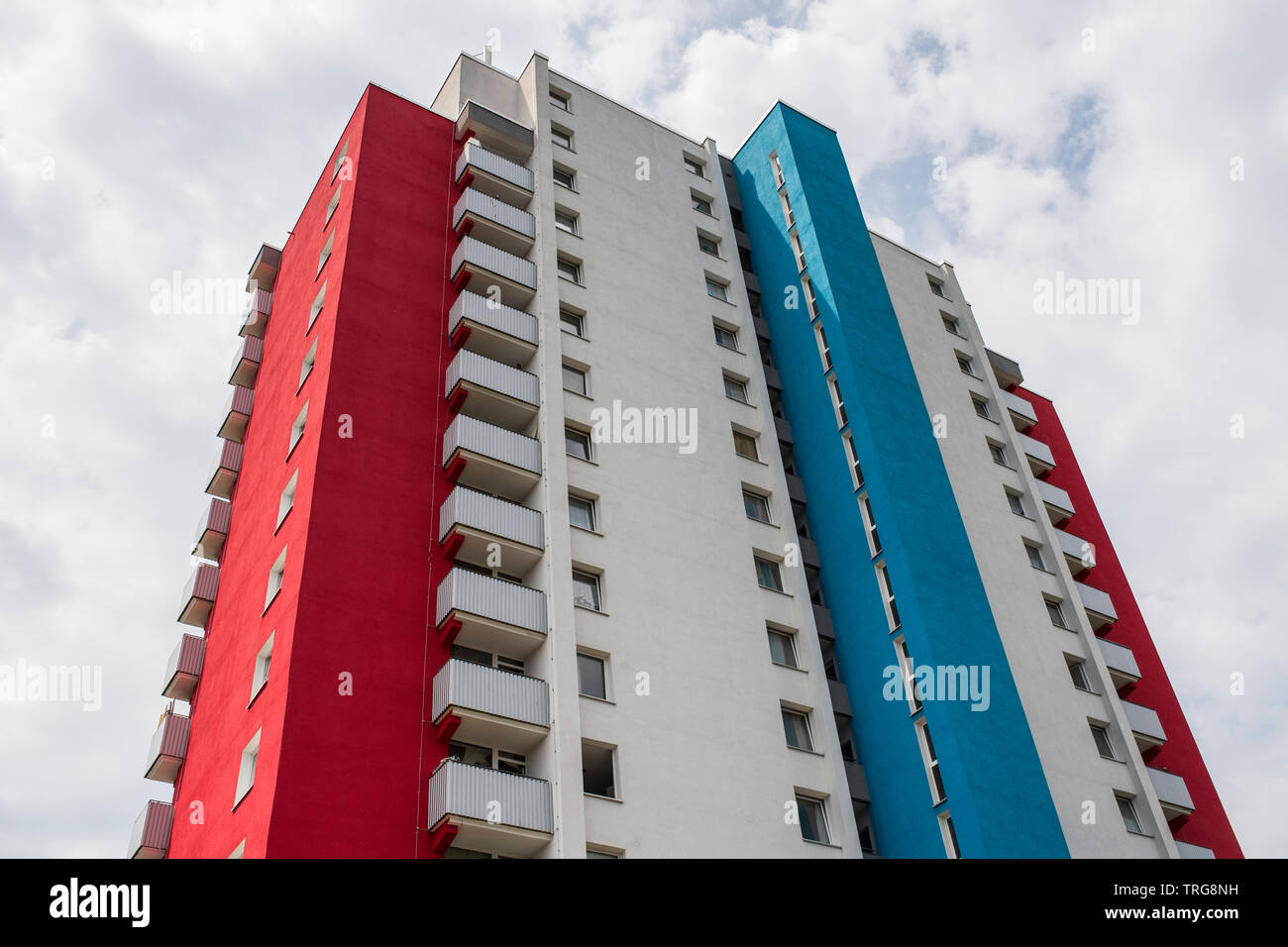 Colourful housing project in Düsseldorf Reisholz Stock Photo