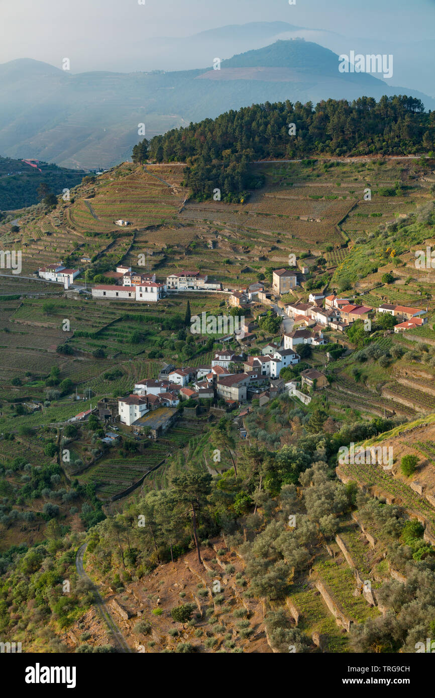 São Cristovão do Douro in the Douro Valley wine region, Vila Real, Portugal Stock Photo