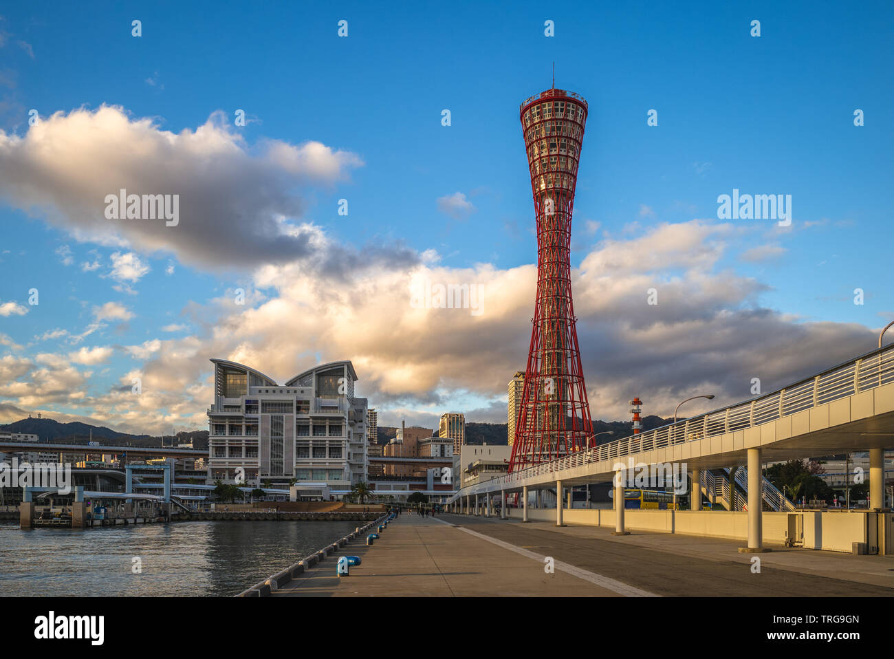 skyline of port of kobe in osaka aera, japan Stock Photo