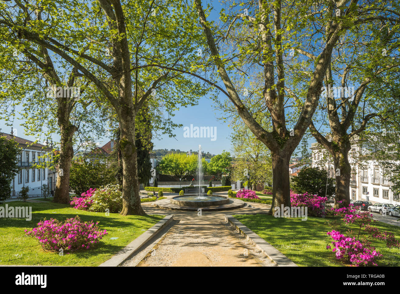 Jardim do Carmo, the Old Town, Guimarães, Braga, Portugal Stock Photo