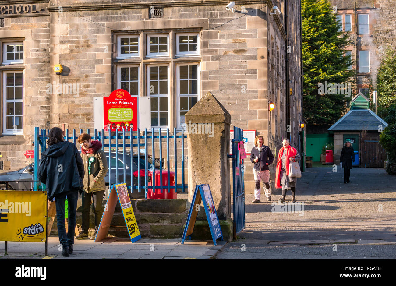 Leith Walk Council ByElection Voters at polling place at Lorne