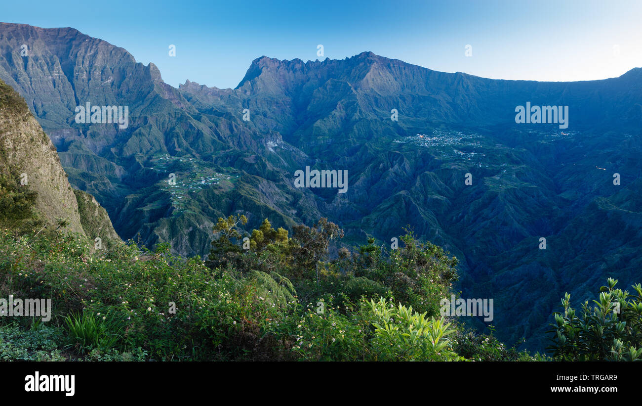 The Piton des Neiges and Cirque de Cilaos, Réunion, France Stock Photo