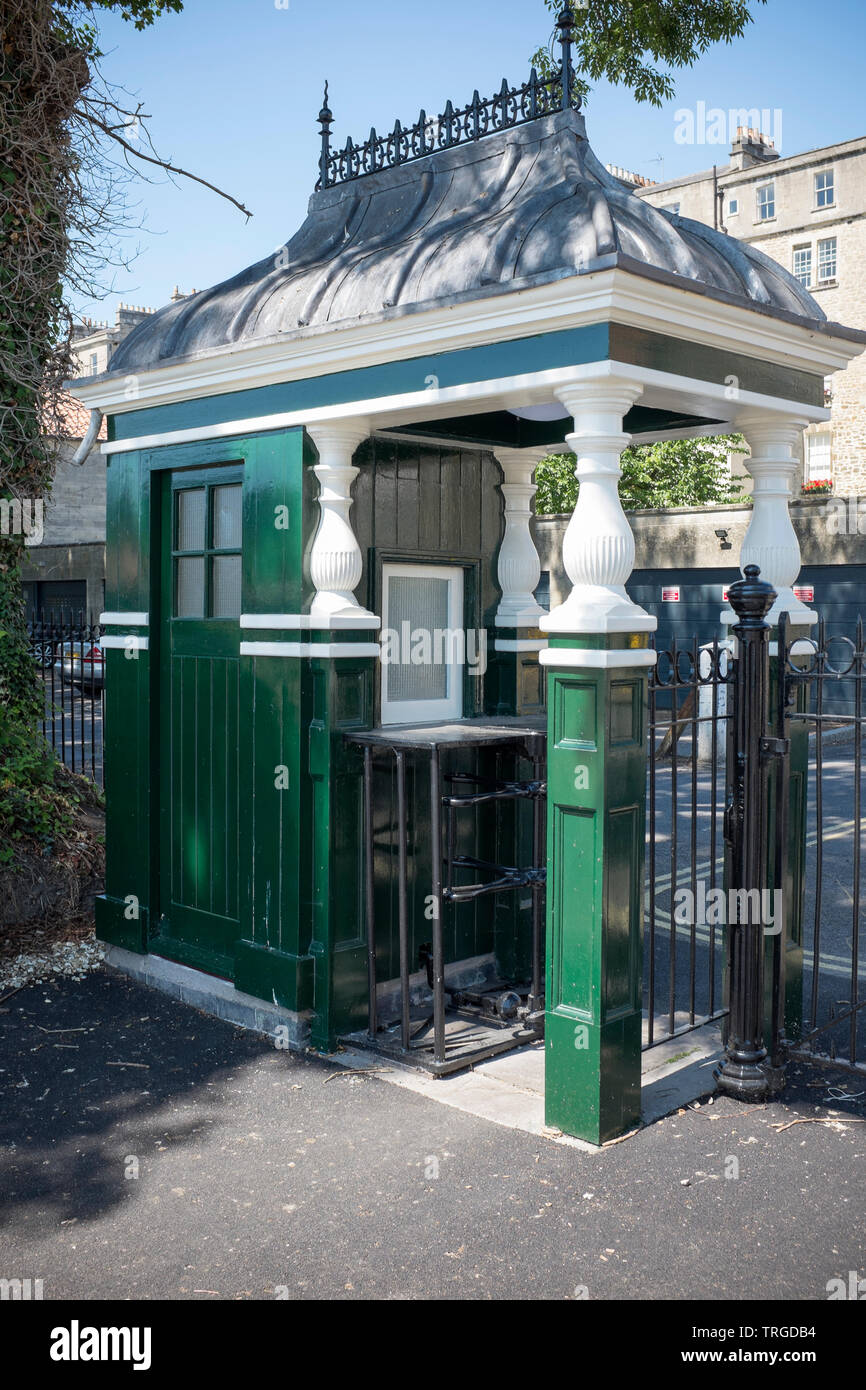 Victorian Turnstile at Entrance to Bath Recreation Ground in City of Bath Stock Photo