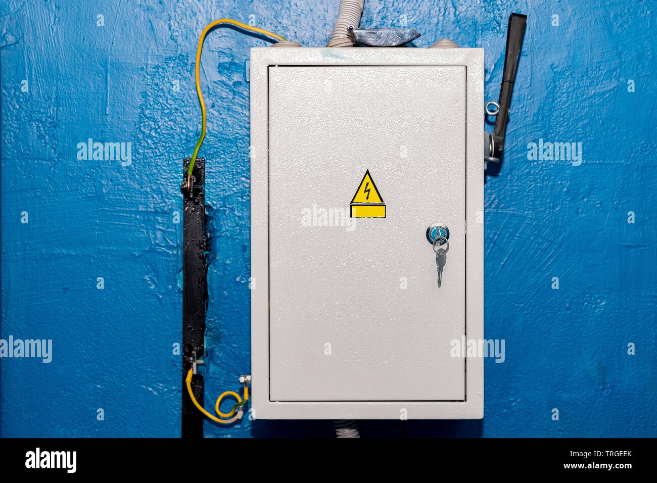 high voltage input device, electricity power circuit breaker Stock Photo