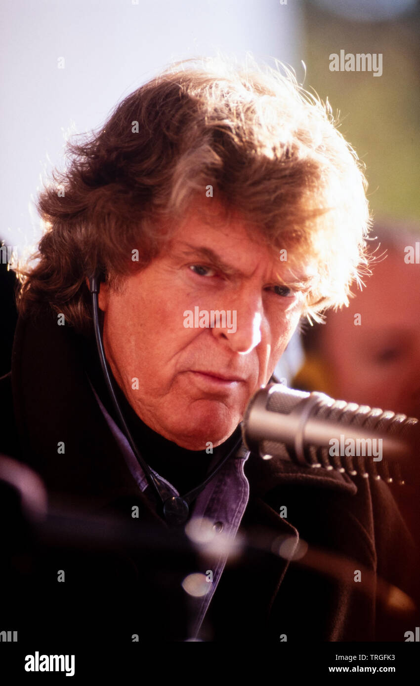 Radio talk show host Don Imus on the air from the Georgia Governor's Mansion in 1997.Governor Zell Miller, guest. Stock Photo
