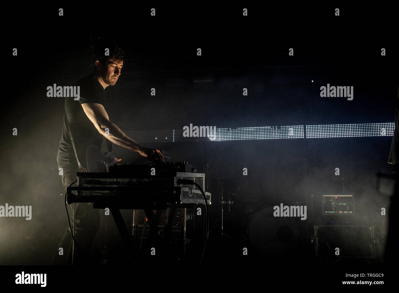 Keyboard Of Electronic Rock Band Xenon Field High Resolution Stock