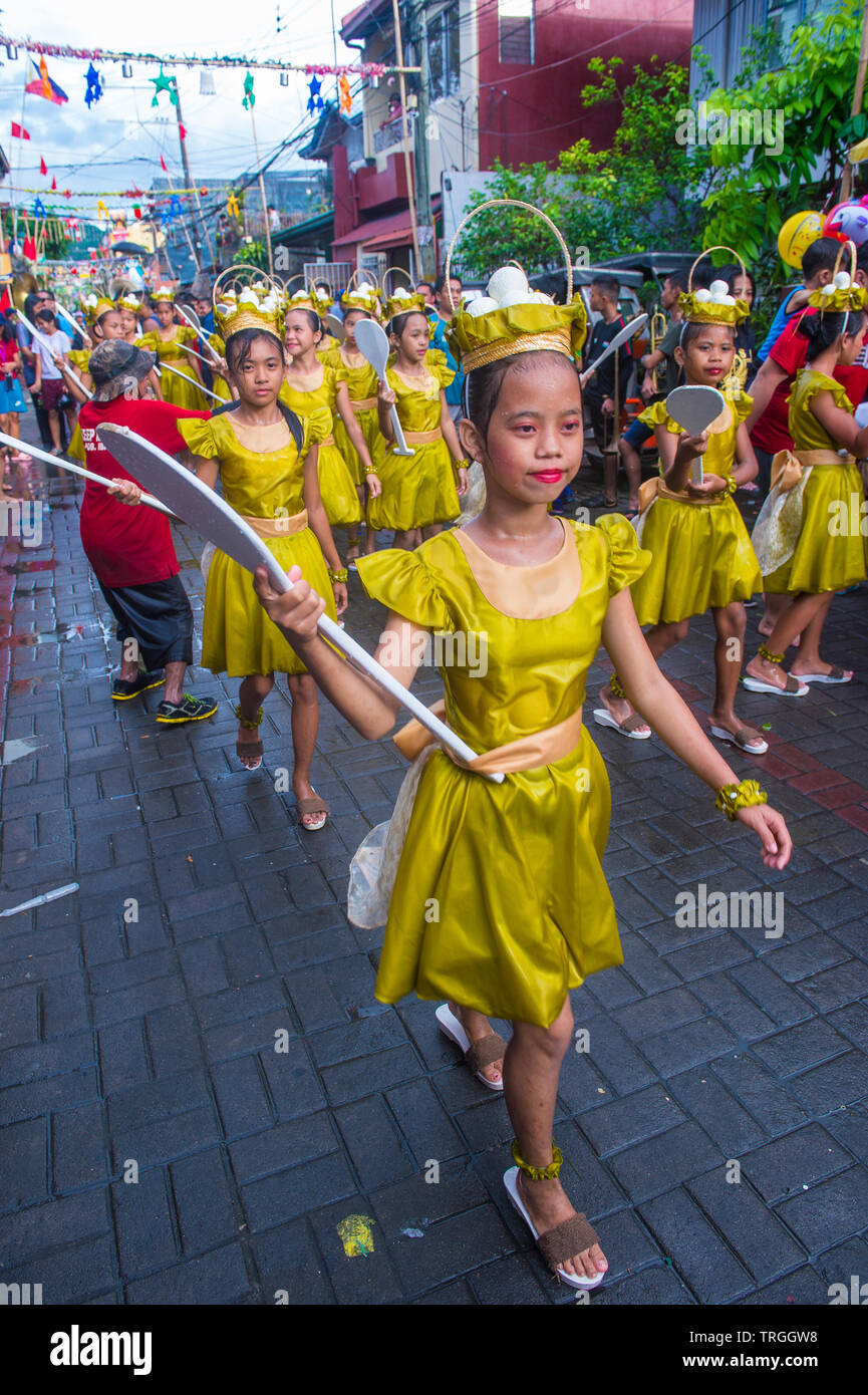 Participants in the Higantes festival in Angono Philippines Stock Photo
