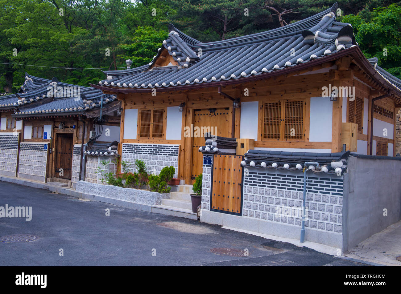 Bukchon hanok village in Seoul Korea Stock Photo