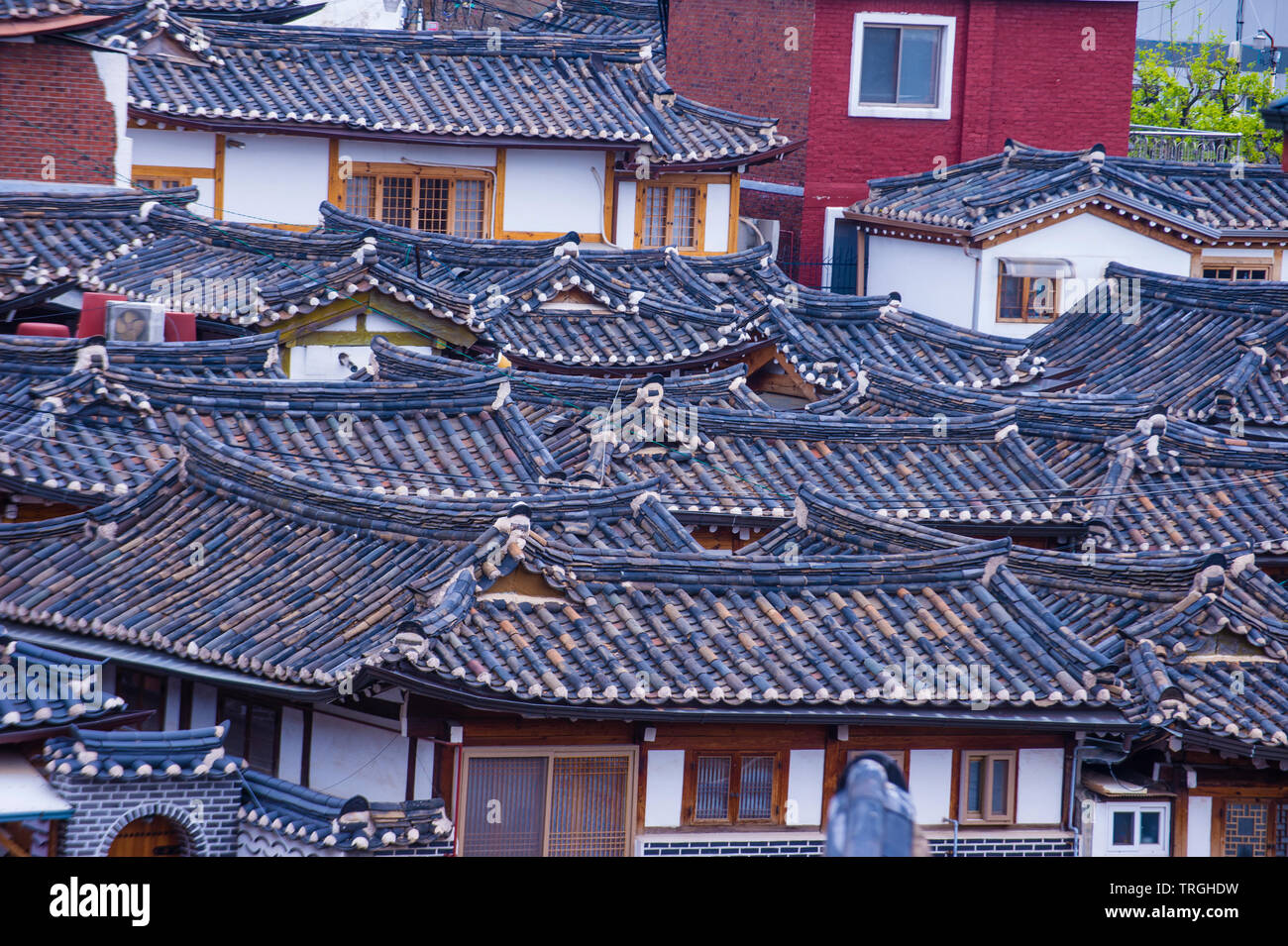 Bukchon hanok village in Seoul Korea Stock Photo - Alamy