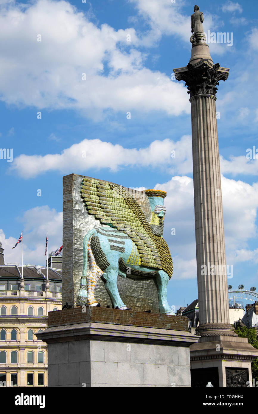 Fourth Plinth Sculpture Created From Middle Eastern Packaging By Artist Fourth Plinth Sculpture Created From Middle Eastern Packaging By Artist