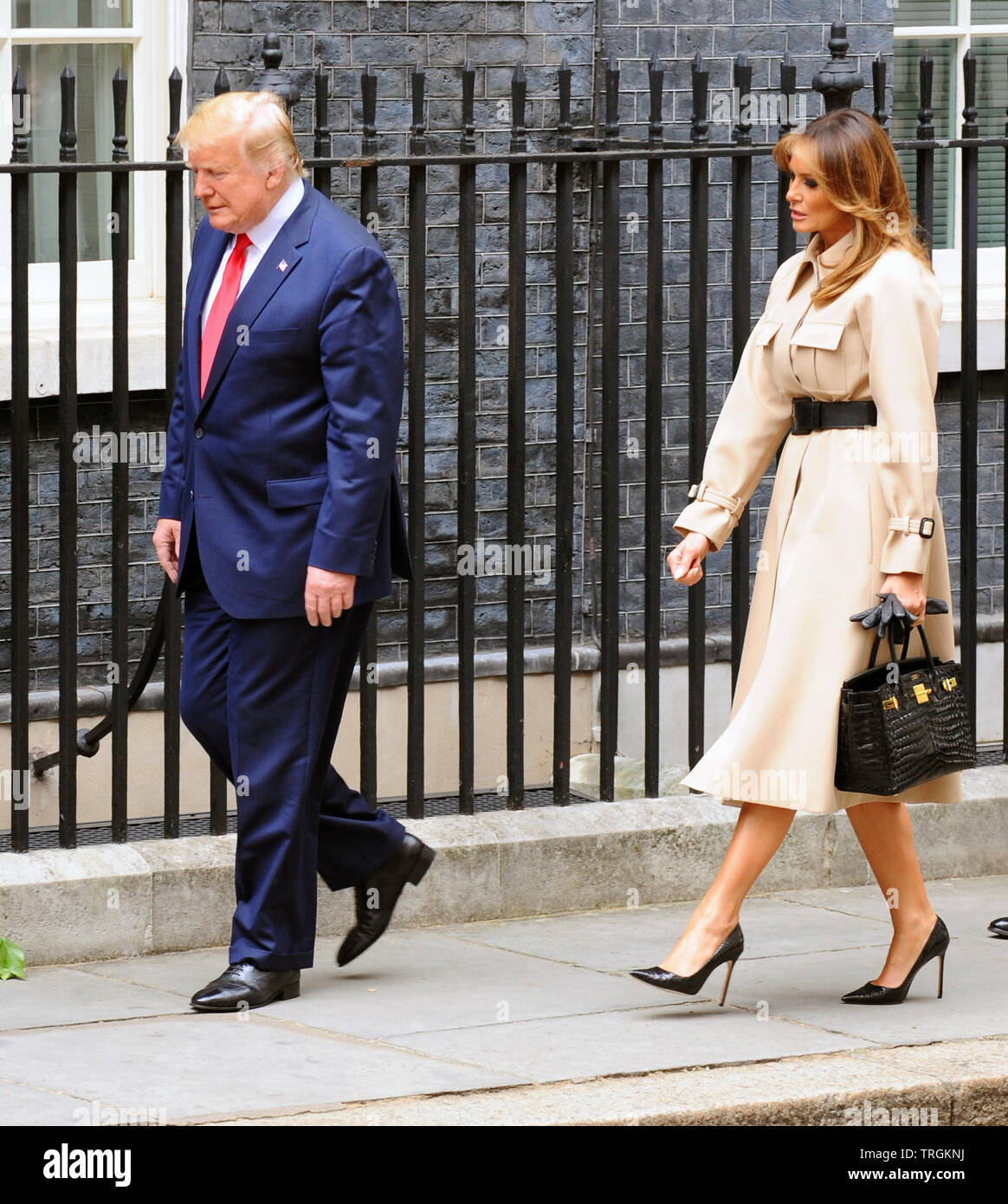 US President Donald Trump and First Lady Melania Trump at No.10 Downing  Street Stock Photo - Alamy