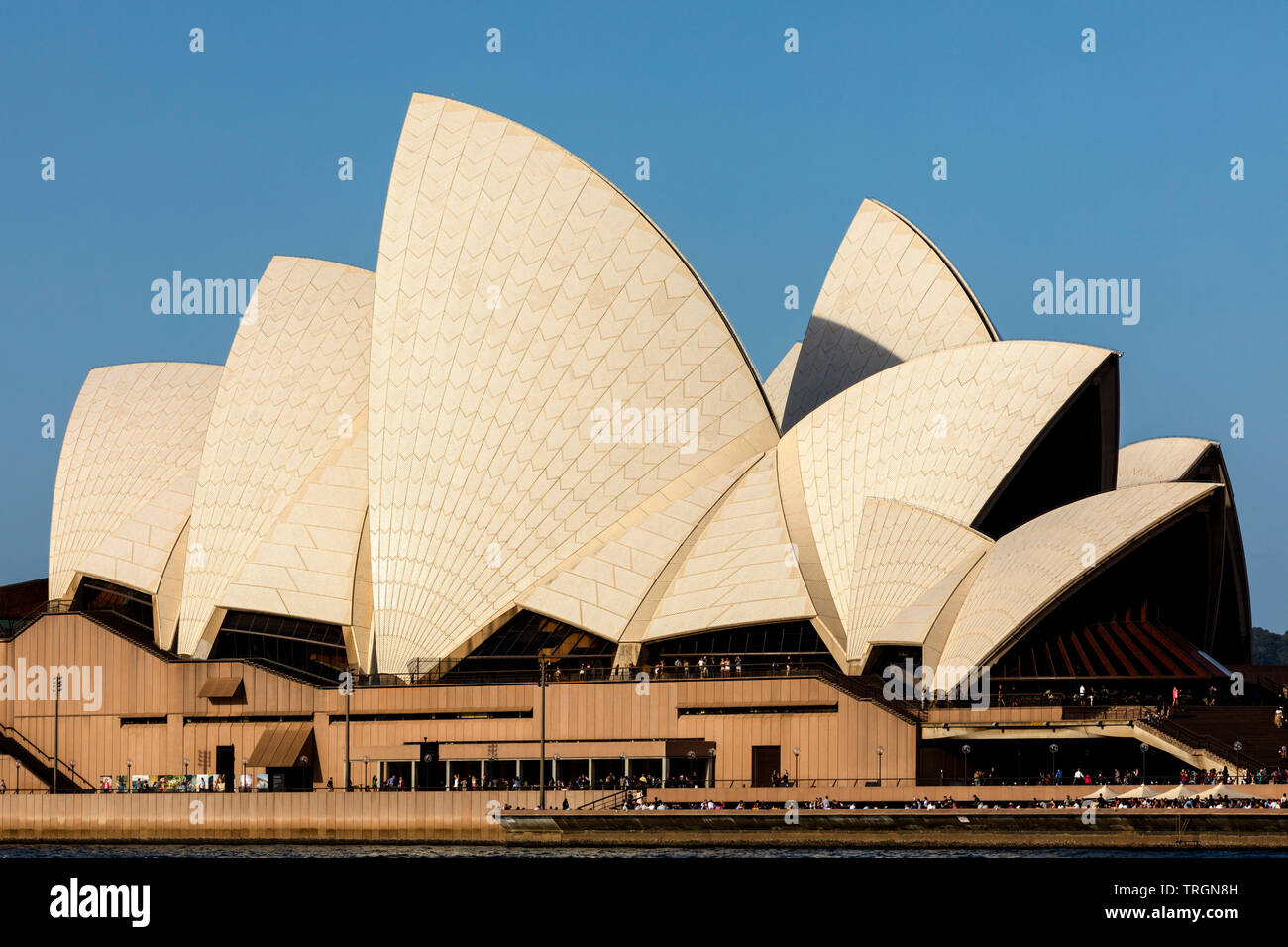 Australia, NSW, Sydney, Sydney Opera House designed by the  Danish architect Jorn Utzon and opened October 1973 Stock Photo