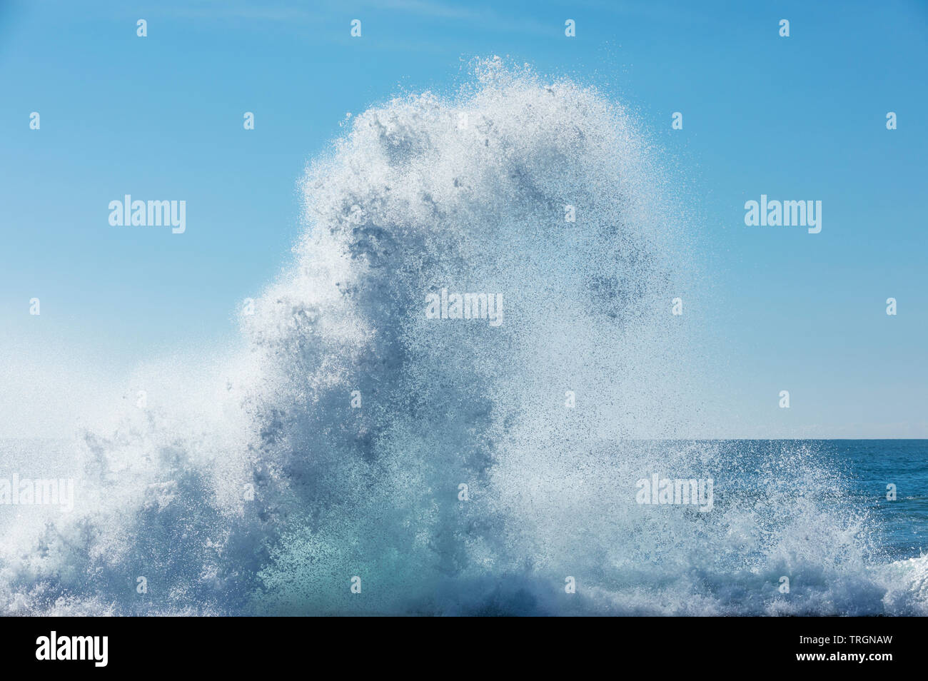 Australia, NSW, Yamba, a large wave action forming Stock Photo