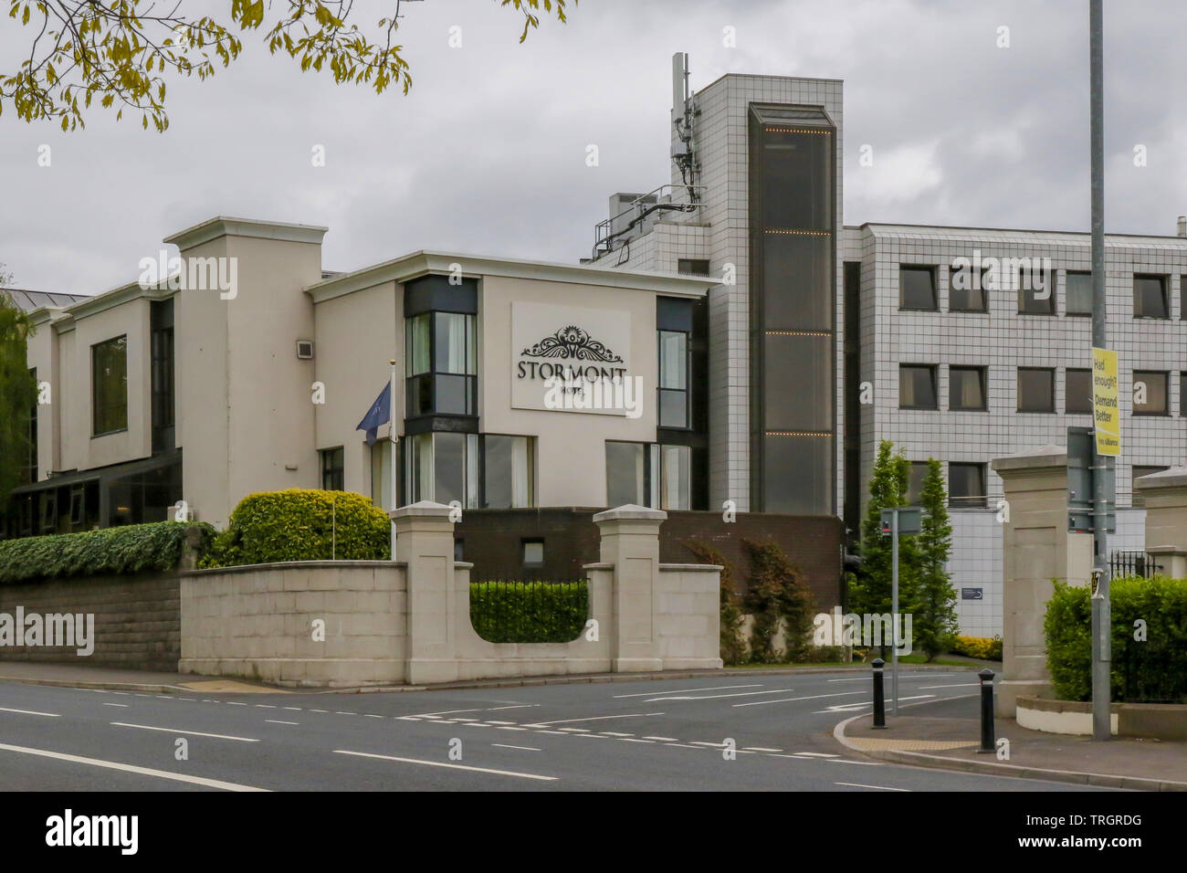 Outside of the Stormont Hotel in Belfast, Northern Ireland. The Stormont Hotel is a Hastings Group hotel. Stock Photo