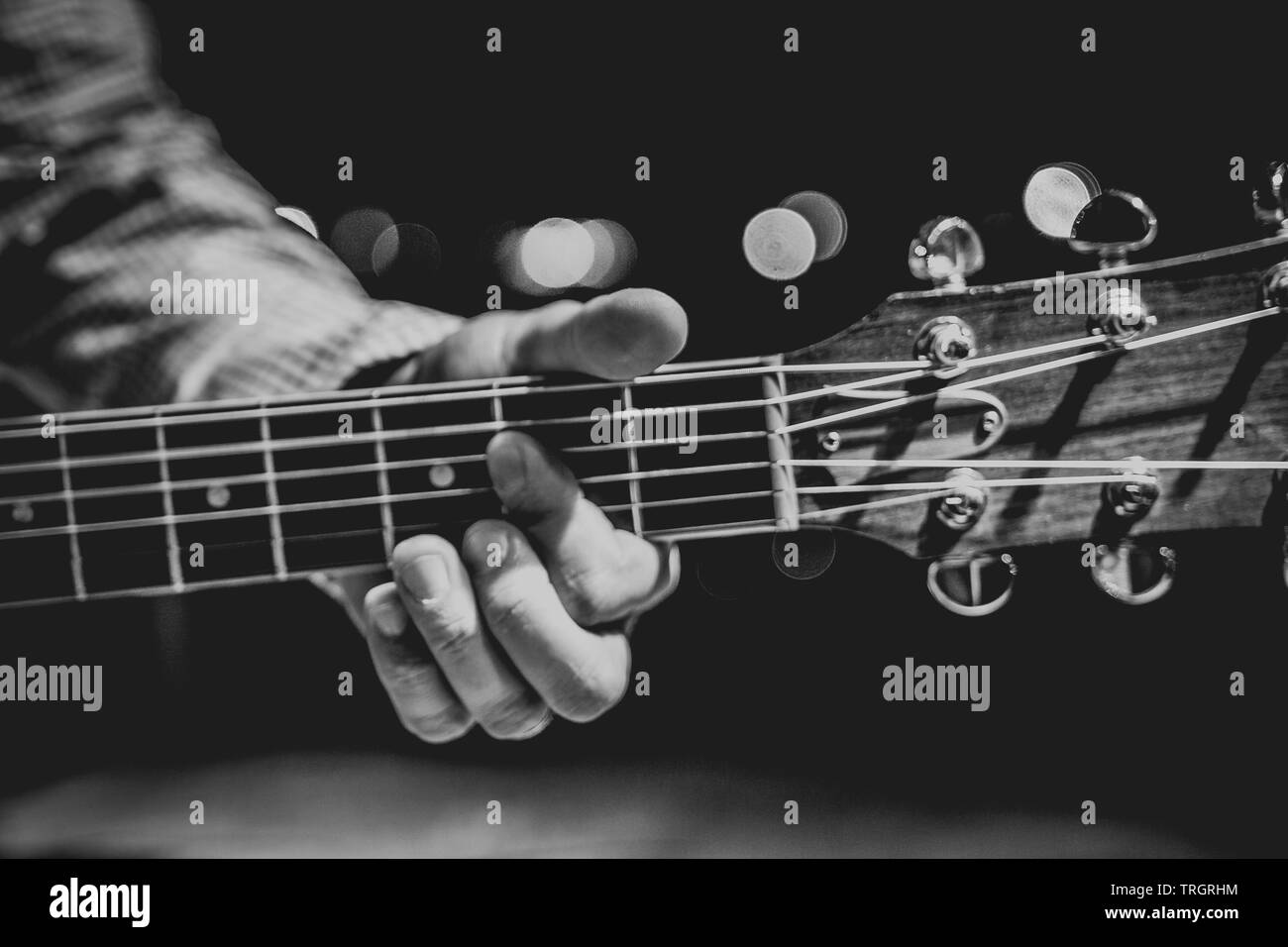 Country Musician Playing a live show on Stage Stock Photo Alamy