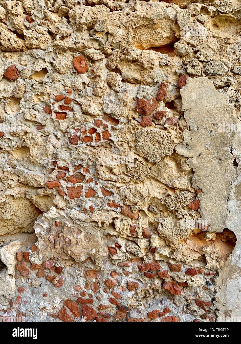 Rough brick and cement wall for backdrop Stock Photo