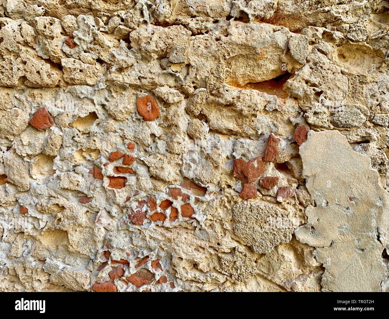 Rough brick and cement wall for backdrop Stock Photo