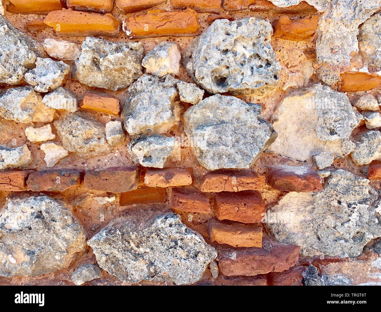 Rough brick and cement wall for backdrop Stock Photo
