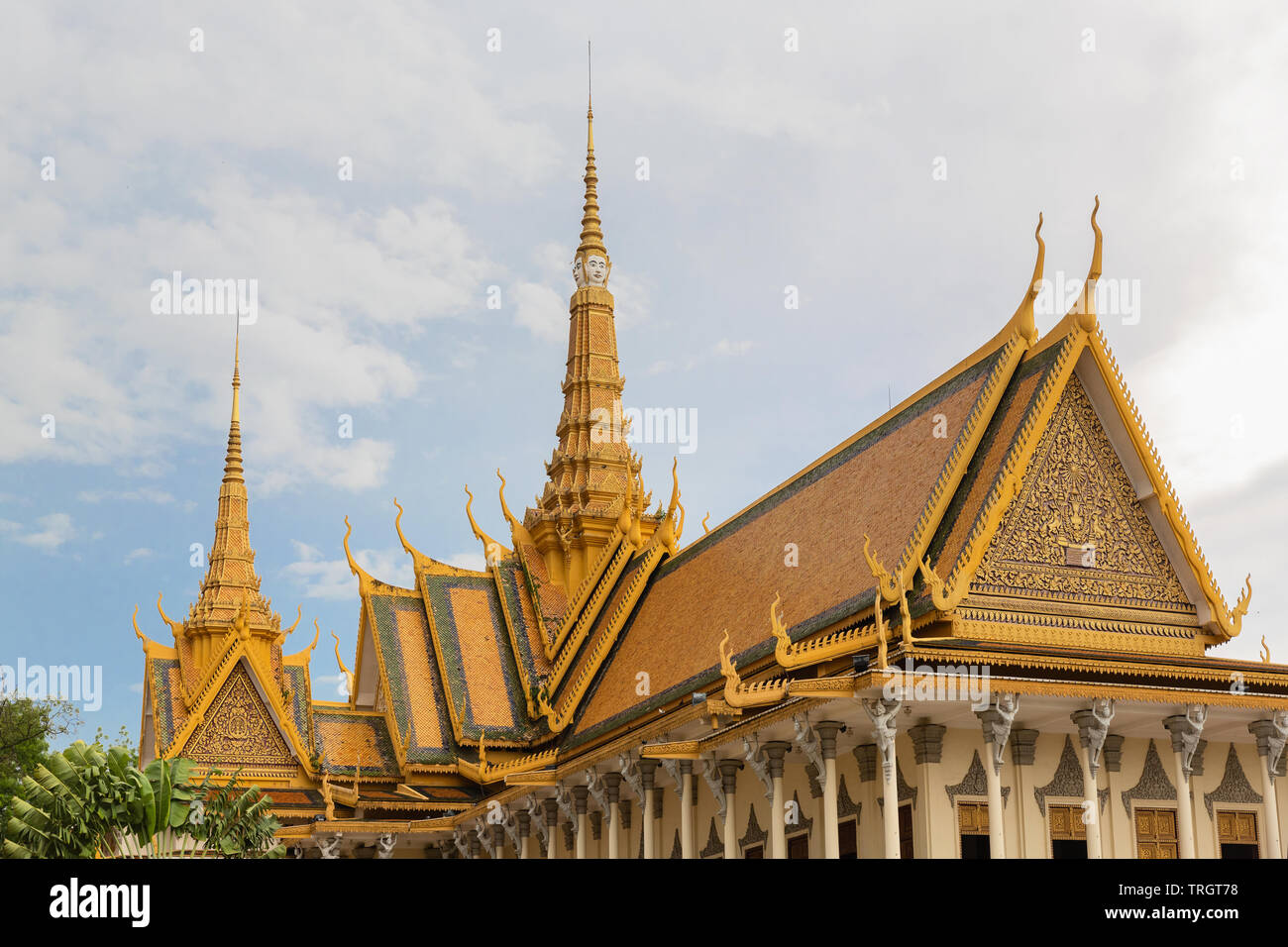 Throne Hall roof, Royal Palace, Phnom Penh, Cambodia, Indochina, Southeast Asia, Asia Stock Photo