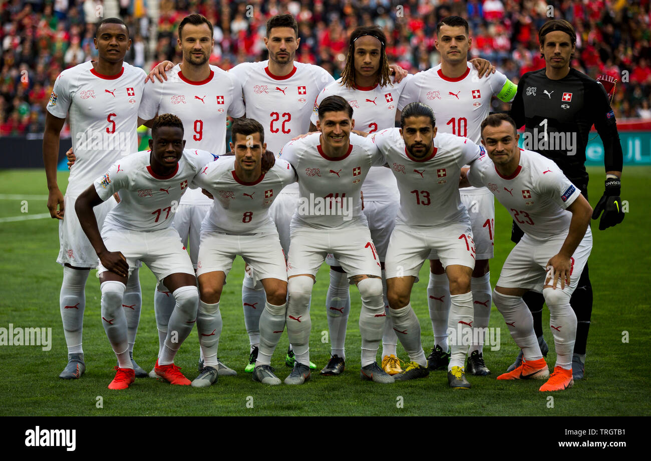 The team of Switzerland lines up Stock Photo Alamy