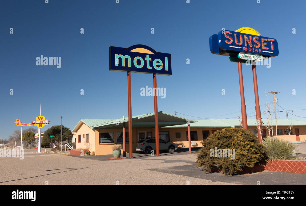 Moriarty, New Mexico February 2, 2019 Colorful signs of the sunset