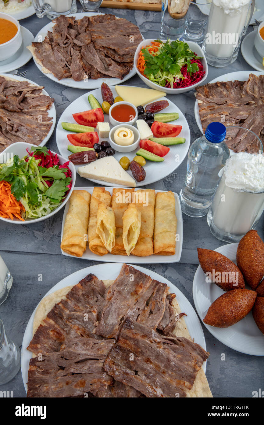 Turkish cuisine; It's also Ramadan 'Iftar'.The meal eaten by Muslims