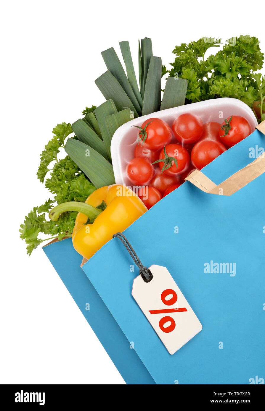 Grocery bag isolated with on white background Stock Photo