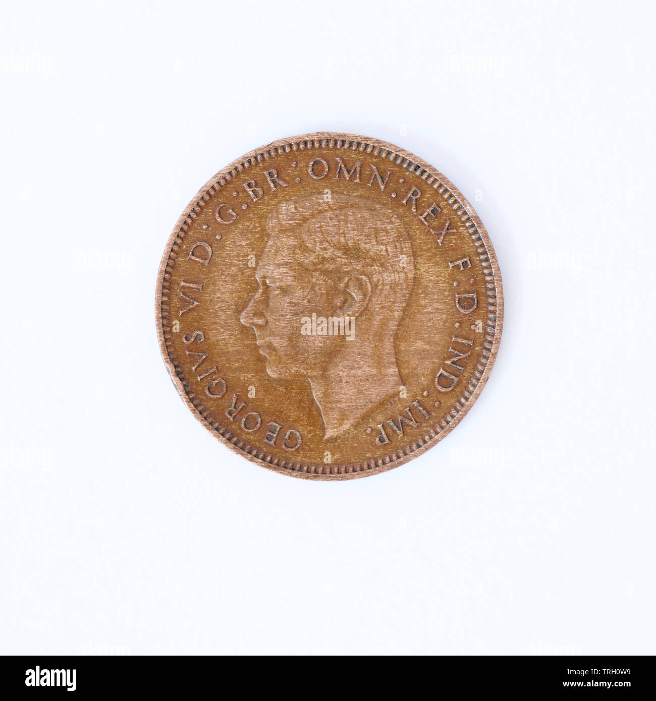 British 1 Farthing - George VI Coin - 1946 Stock Photo