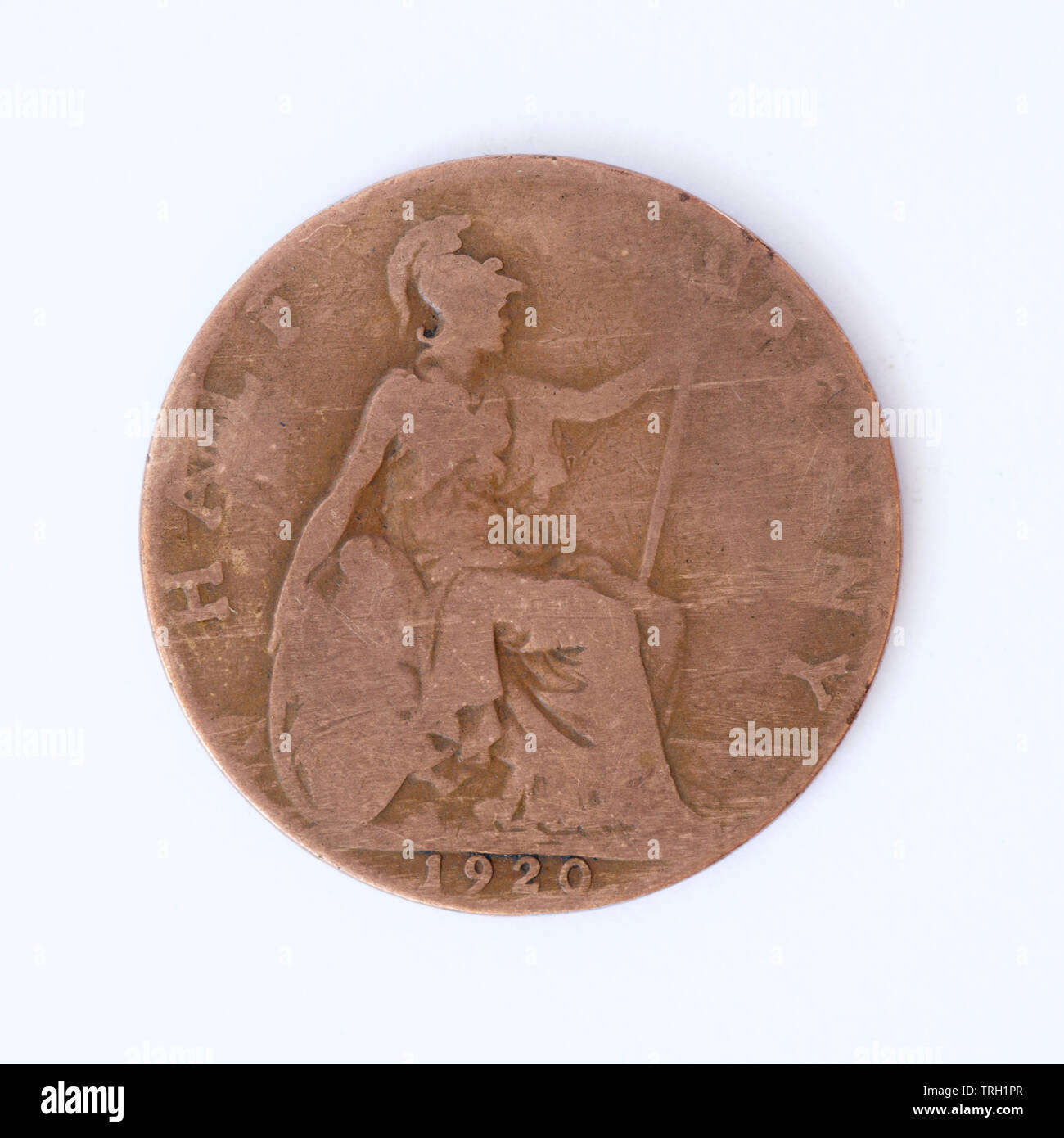 British Half Penny Coin 1920 Stock Photo Alamy british-half-penny-coin-1920-stock-photo-alamy
