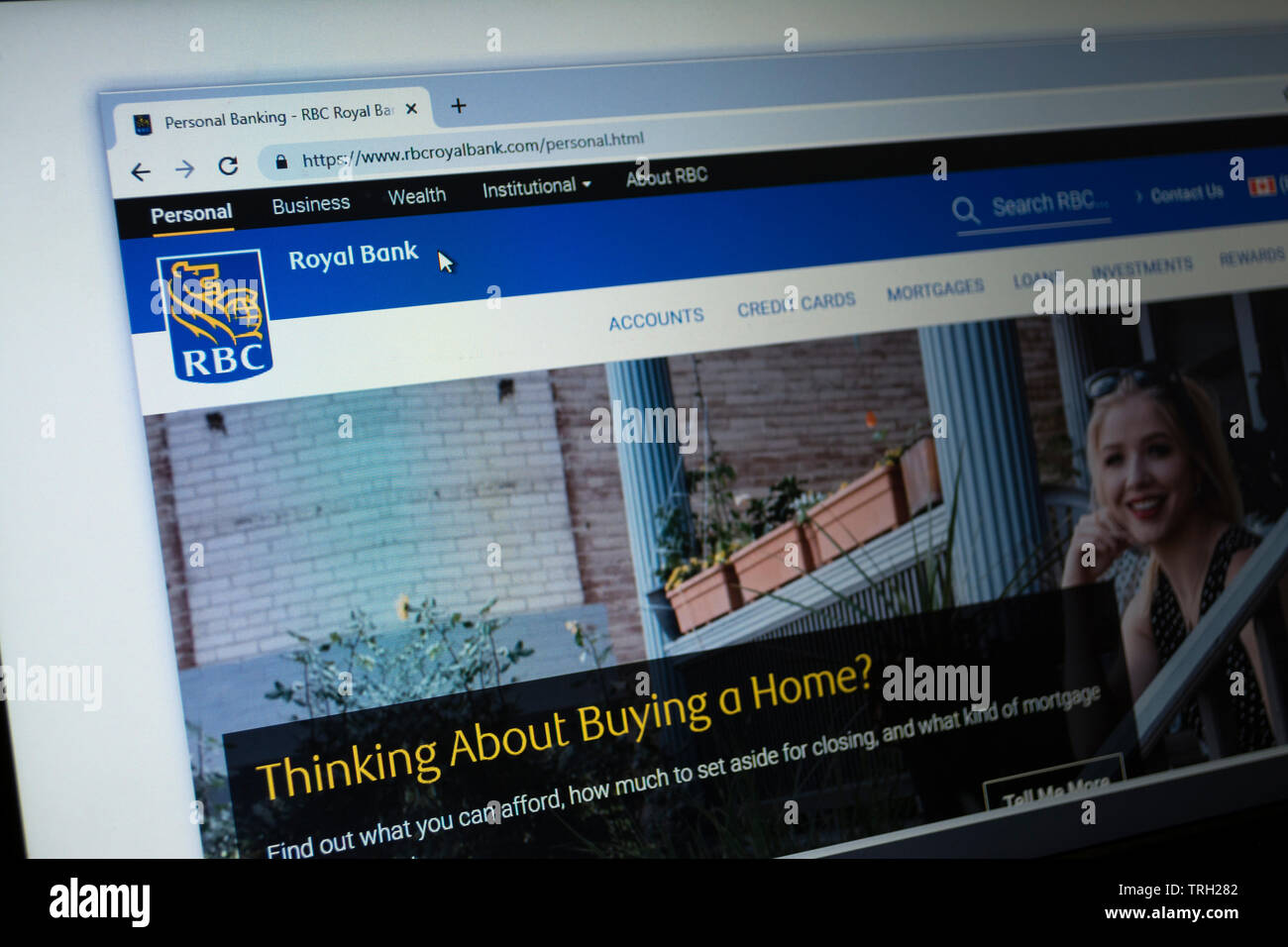 RCB Royal Bank Website Stock Photo