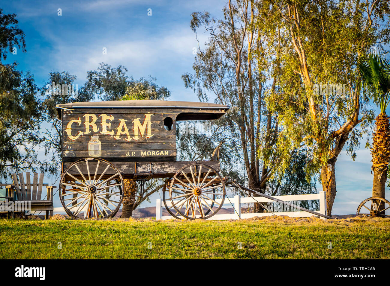Yuma, AZ, USA April 7, 2017 A vintage JP ice cream horse