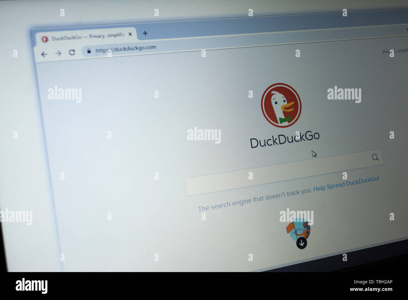 DuckDuckGo website Stock Photo