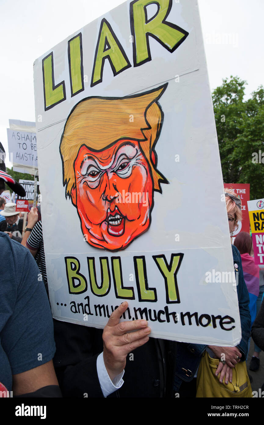 Stop Trump - Demonstration, London 2019 Stock Photo