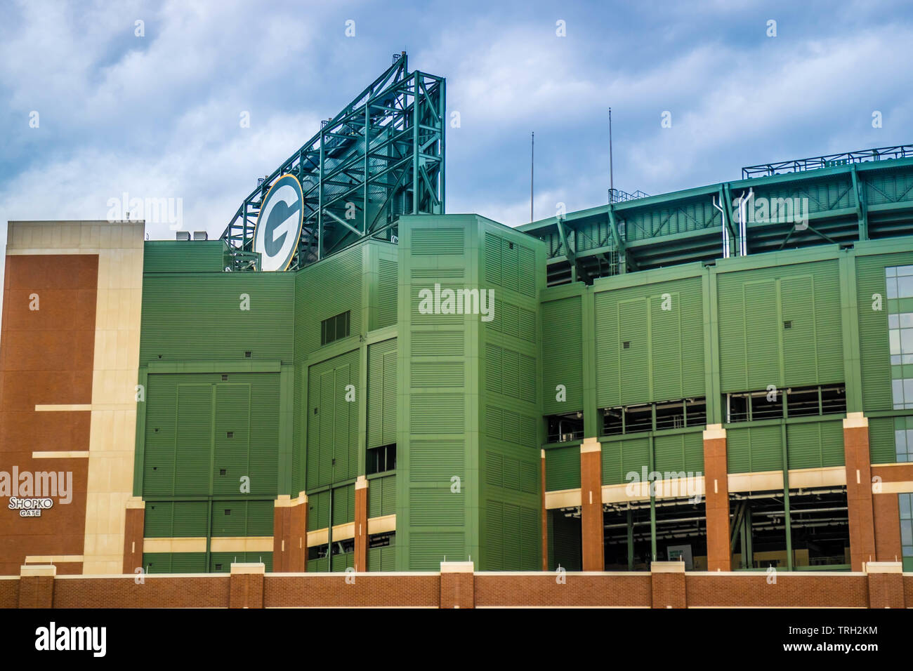 Green Bay, WI, USA June 16, 2018 The huge Lambeau Field Atrium