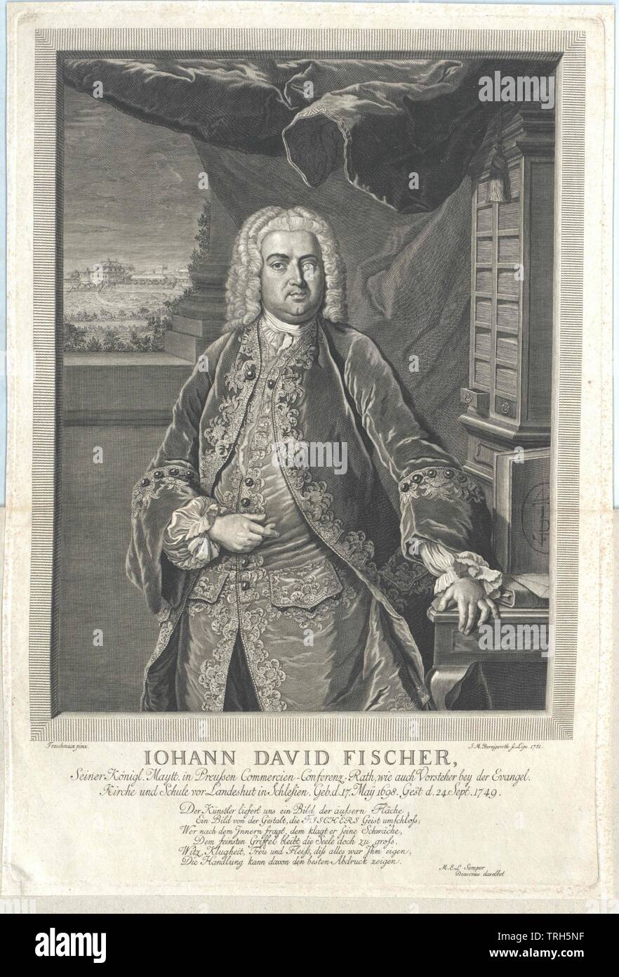 Fischer, Johann David, Additional-Rights-Clearance-Info-Not-Available Stock Photo