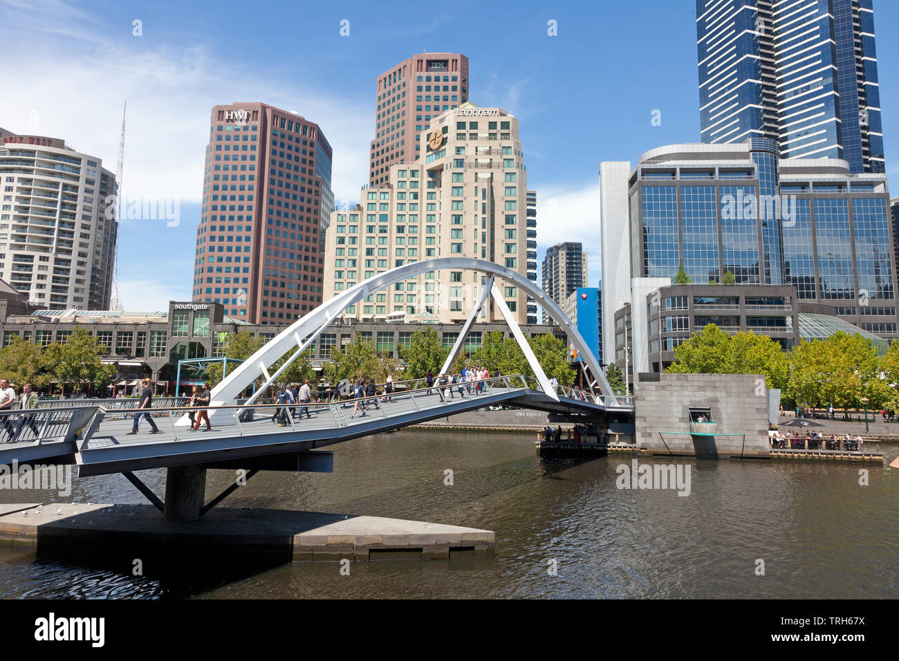 Evan Walker Bridge, Southbank, Melbourne, Victoria, Australia Stock Photo