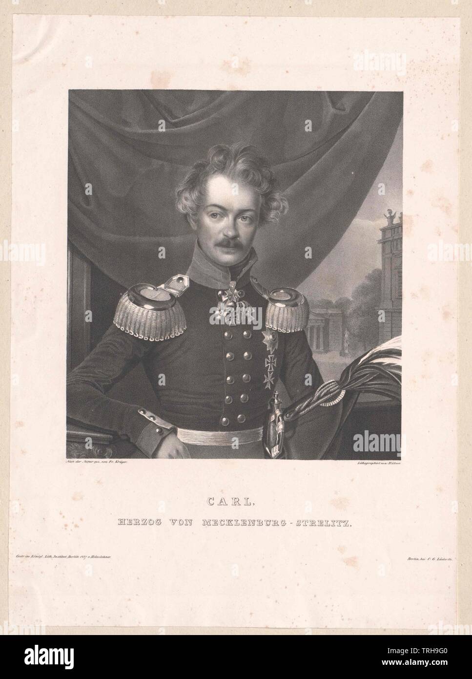 Karl, Duke of Mecklenburg-Strelitz, Additional-Rights-Clearance-Info-Not-Available Stock Photo