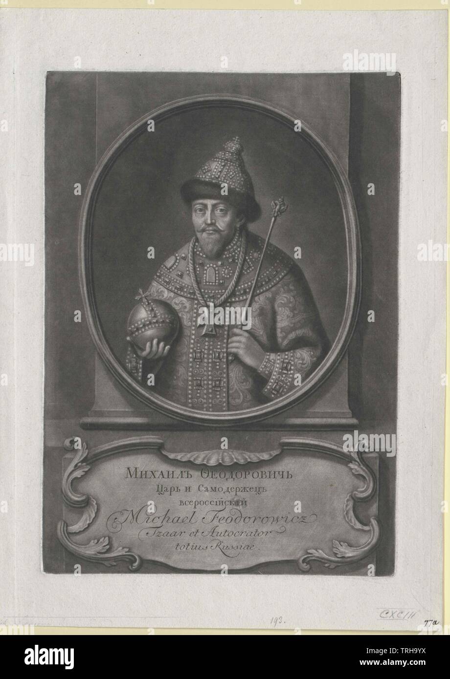 Michael III, czar of Russia, Additional-Rights-Clearance-Info-Not-Available Stock Photo