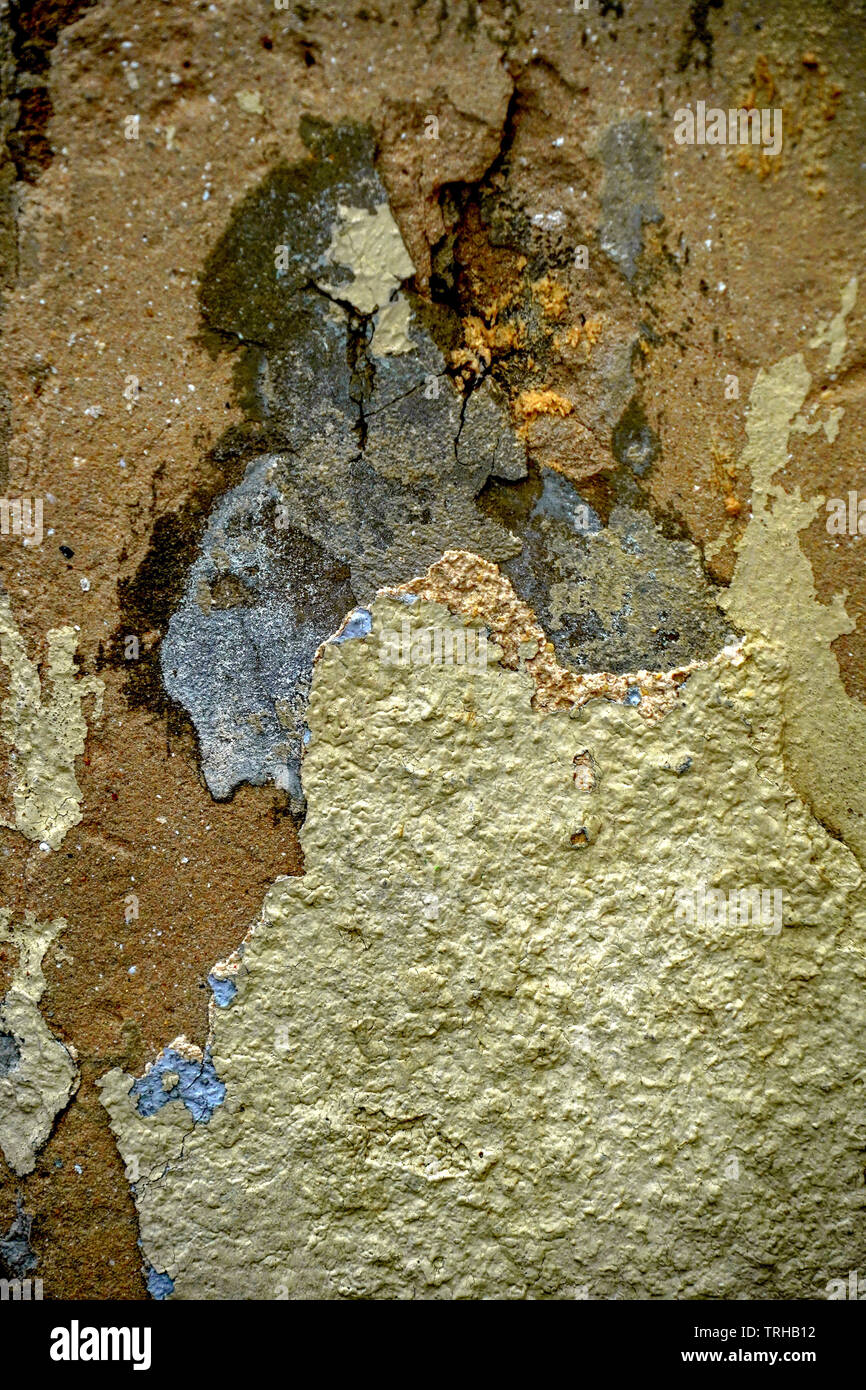 Paint and plaster peeling off a wall Stock Photo Alamy