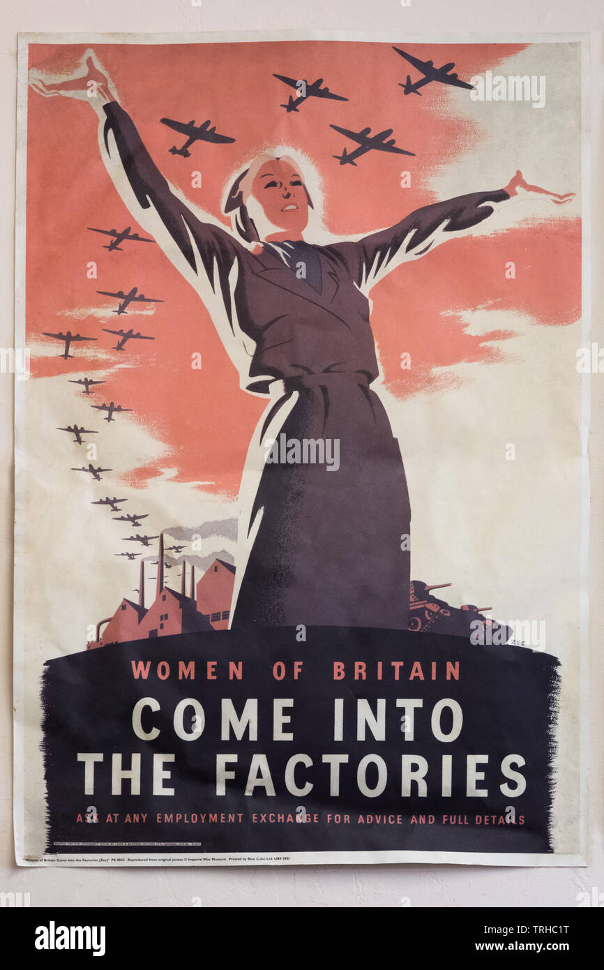 World War II poster, Wales, UK Stock Photo