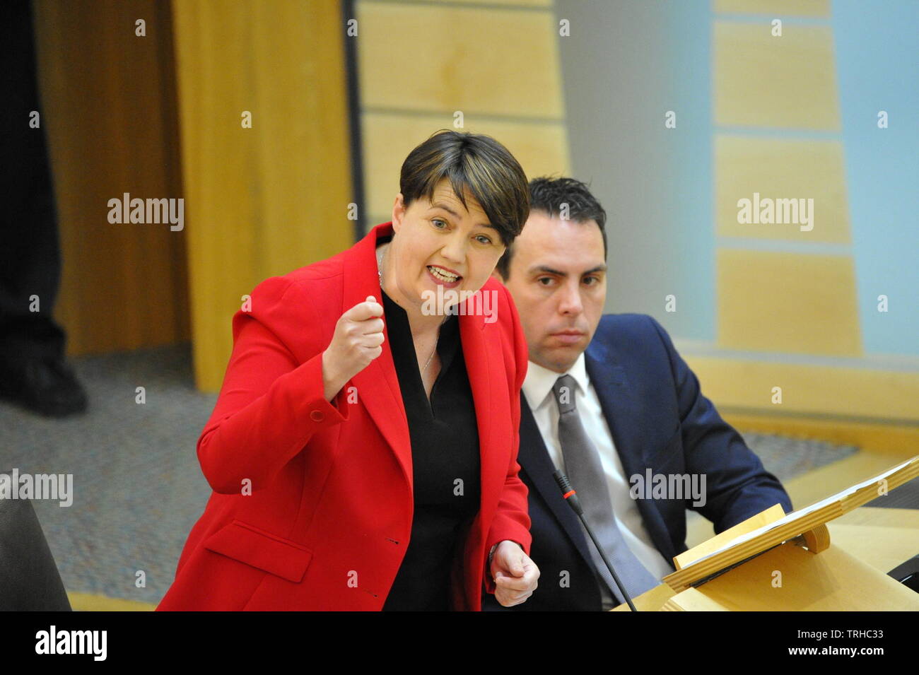 Edinburgh Uk 6th June 2019 Pictured Ruth Davidson Left And Maurice Golden Right First 3575