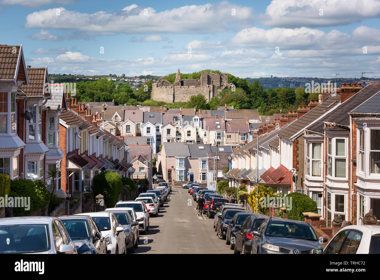 Oystermouth Castle, Wales, UK Stock Photo